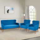 Solimo 5 Seater (3+1+1) Sofa Cover Set | One 3 Seater and Two 1 Seater Slip Covers | Teal...
