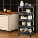 Amazon Brand - Solimo 5-Tier Stainless Steel Kitchen Trolley Rack with Wheels...