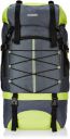 Amazon Brand - Solimo 52L Travel/Trekking Rucksack with Top Flap, Accessory Pockets, Bottle holder and Waist Belt (Grey and Green)...