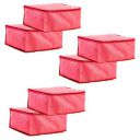 Amazon Brand - Solimo 6 Piece Non-Woven Fabric Saree Cover Set, Large, Pink...