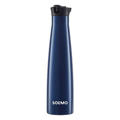 Amazon Brand - Solimo 650ml Stainless Steel Vacuum Insulated Sleek Bottle with Sipper
