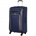 Amazon Brand - Solimo 78 cms Softsided Suitcase with Wheels and TSA Lock, Blue...
