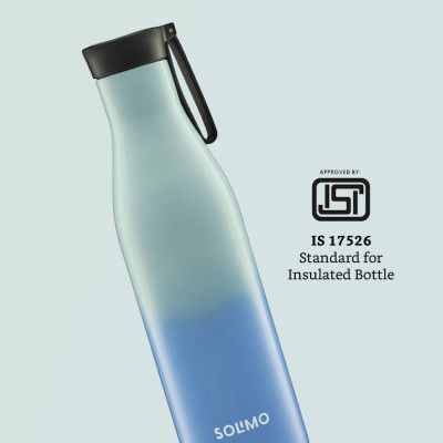 Solimo 850ml Stainless Steel Vacuum Insulated Bottle with Carry-on Strap