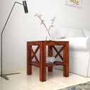 Amazon Brand - Solimo Abduco Side Table with 1 Open Shelf (Sheesham Wood, Honey Finish)...