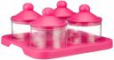 Amazon Brand - Solimo Air-Tight Dry Fruit Container Tray Set 500 ml | Set of 4...