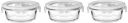 Amazon Brand - Solimo Airtight Borosilicate Glass Container Set (Transparent , 3 pieces, 400ml)...