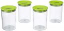 Amazon Brand - Solimo Airtight Plastic Storage Container Set (900ml) - 4 pieces (Transparent)...