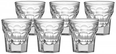 Amazon Brand - Solimo Alissa Shot Glass Set, 30ml, Set of 6, Transparent