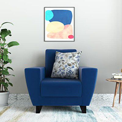 Amazon Brand - Solimo Altamore 1 Seater Sofa (Fabric, Royal Blue)
