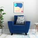 Amazon Brand - Solimo Altamore 1 Seater Sofa (Fabric, Royal Blue)...
