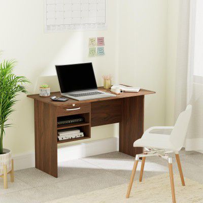 Amazon Brand - Solimo Altamore Engineered Wood Study Table and Office Desk with Drawer and 2 Shelves