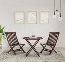 Amazon Brand - Solimo Anngin Foldable Dining Table with 2 Chairs (Solid Sheesham Wood, Natural Finish)...