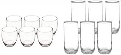 Amazon Brand - Solimo Anya High Ball Glass Set, 360ml, Set of 6, Transparent Juice Glass Set, Set of 6 (245ml Each)