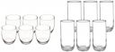 Amazon Brand - Solimo Anya High Ball Glass Set, 360ml, Set of 6, Transparent Juice Glass Set, Set of 6 (245ml Each)...