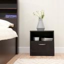 Amazon Brand - Solimo Aquilla Engineered Wood Contemporary Bedside Table with Drawer (Wenge)...