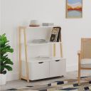 Amazon Brand - Solimo Ares Engineered Wood Bookshelf (2 Door Cabinet and 4 Shelves, White Finish)...