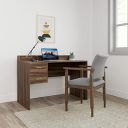 Amazon Brand - Solimo Ashburn Engineered Wood Study Table with 2 Drawers, Asian Walnut...