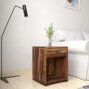 Amazon Brand - Solimo Assart Solid Sheesham Wood Bedside Table with Drawer (Natural Finish)...