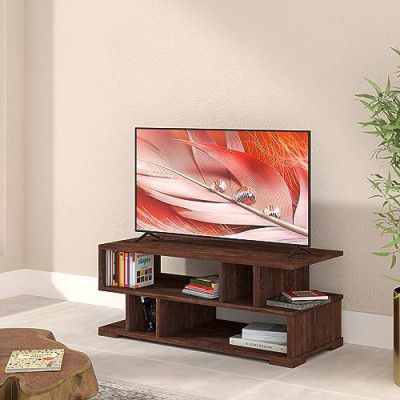 Amazon Brand - Solimo Aster Engineered Wood TV Unit (Cherry Finish) |TV Cabinet | TV Stand | TV Unit for Living Room