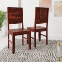 Amazon Brand - Solimo Ava Seating Chair (Solid Sheesham Wood, Honey Finish, 2 Pieces)...