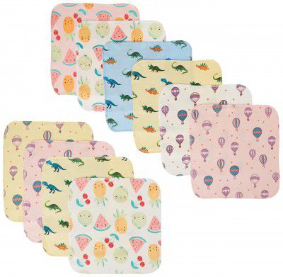 Amazon Brand - Solimo Baby Wash Cloths, Pack of 10