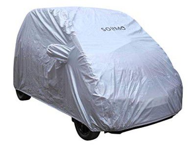 Amazon Brand - Solimo Basic Car Cover for Taigun (2021) | UV & Dust Protection, Durable, Moderate Water-Resistant, Reinforced Stitching and Lightweight | Included Carry Bag (Grey)