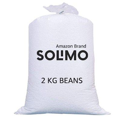 Amazon Brand - Solimo Bean Bag 2 kg Refill Pack | Quick & Easy to Fill | 35D x 70 W x 30H cm | White