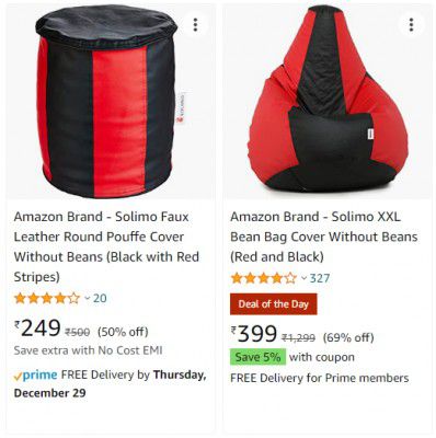 Amazon Brand - Solimo Bean Bag upto 60% off