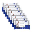 Amazon Brand - Solimo Bed Bath Wipes | With Aloe vera & olive extracts | Advanced Germ Protection | White (Pack of 8)...