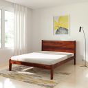 Amazon Brand - Solimo Bimble Queen Size Solid Sheesham Wood Bed without Storage, Honey Finish...