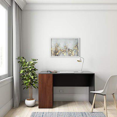Amazon Brand - Solimo Bolt Engineered Wood Study Desk (Walnut Finish, Brown)