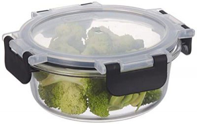 Amazon Brand - Solimo Borosilicate container 400ml- , Detachable Lid