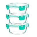 Amazon Brand - Solimo Borosilicate Container with Detachable Lid (440ml Each) | Airtight & Leak-Proof | Freezer, Microwave & Dishwasher Safe (Set of 3)...