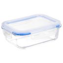 Amazon Brand - Solimo Borosilicate Glass Container 660ml | Microwave Safe and Durable | Leak-Proof Design | BPA-Free Lids & Safe Storage...