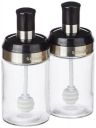 Amazon Brand - Solimo Borosilicate Glass Sauce Jar with Dipper, Set of 2 (250 ml Each)...