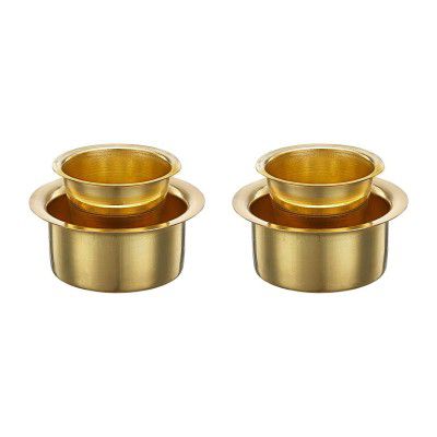 Amazon Brand - Solimo Brass Pot - Semi Hammered | 750 ml | Brass 