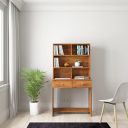 Amazon Brand - Solimo Brol Study Table with Drawers & Shelves (Engineered Wood, Indian Oak Teak)...