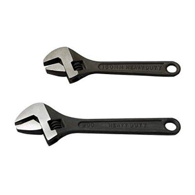 Amazon Brand - Solimo Carbon Steel Single Sided Adjustable Spanner Set, 6 and 8 inch