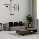 Amazon Brand - Solimo Casaan 3 Seater Foldable Sofa Cum Bed (PU Foam with Fabric, Dark Grey, 75x48x10 inches)...