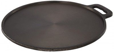 Amazon Brand - Solimo Pre-Seasoned Cast Iron Dosa Tawa - 30cm
