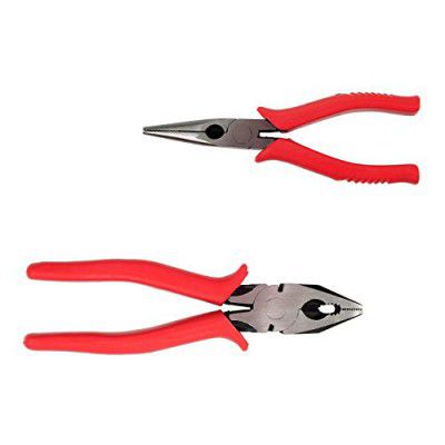 Amazon Brand - Solimo Chrome Vanadium Steel Long Nose Plier . 8inch and Long Nose Plier,6 Inch.