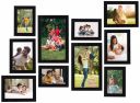 Amazon Brand - Solimo Collage Photo Frames, Set of 10 (4pcs - 4x6 inch, 4pcs - 5x7 inch, 2pcs - 6x10 inch), Black...