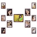 Amazon Brand - Solimo Collage Photo Frames, Set of 11,Wall Hanging (6 pcs - 4x6 inch, 4 pcs - 5x7 inch, 1 pc - 8x10 inch), Rosewood Color...