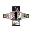 Amazon Brand - Solimo Collage Photo Frames, Set of 8,Wall Hanging (2 pcs - 4x6 inch, 2 pcs - 5x7 inch, 4 pcs - 6x10 inch),Black...
