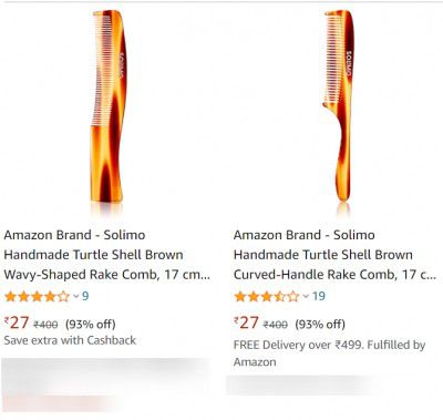 Amazon Brand - Solimo Comb up to 87% off