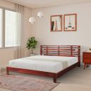 Amazon Brand - Solimo Contrabass Solid Sheesham Wood Queen-Size Bed, Low Height Without Storage (Honey Finish)...