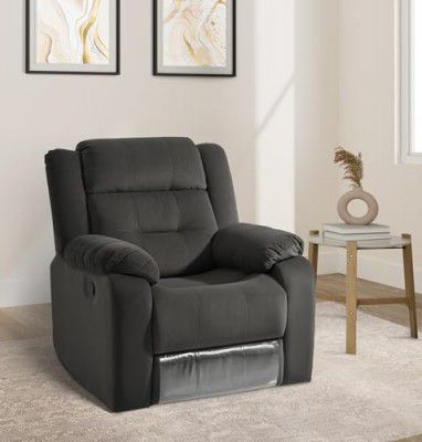 Amazon Brand - Solimo Costa 1 Seater Fabric Recliner (Grey)
