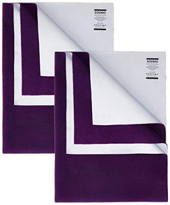Amazon Brand - Solimo Cotton Baby Water Resistant Dry Sheet Medium 100Cm X 70Cm Plum Red