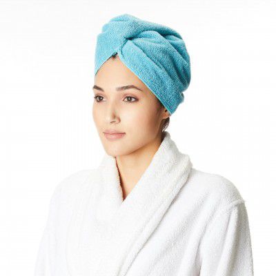 Amazon Brand - Solimo - Cotton Bath Headwrap | Microfiber | Fade Resistant | Purple