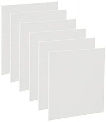 Amazon Brand - Solimo Cotton Canvas Board, 15cm x 15cm, Pack of 6